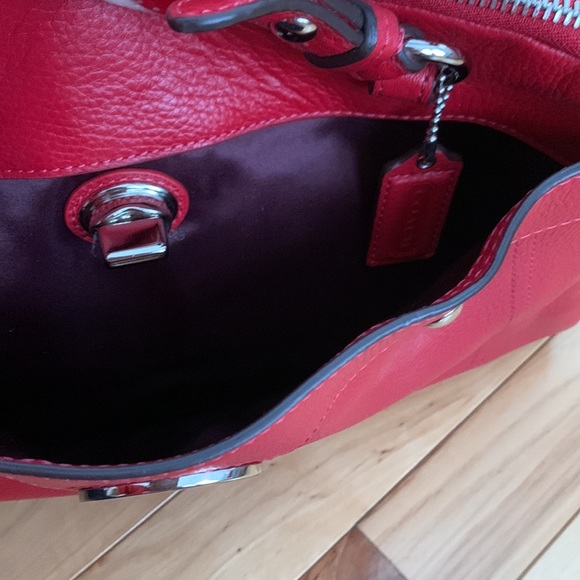 Coach red satchel handbag - Picture 14 of 16